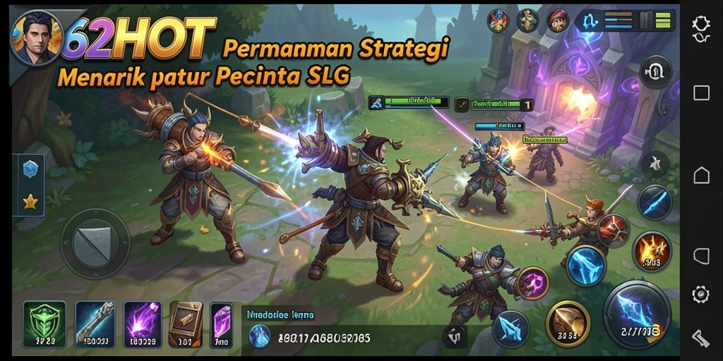 Tampilan gameplay menarik dan penuh strategi dalam 62HOT.