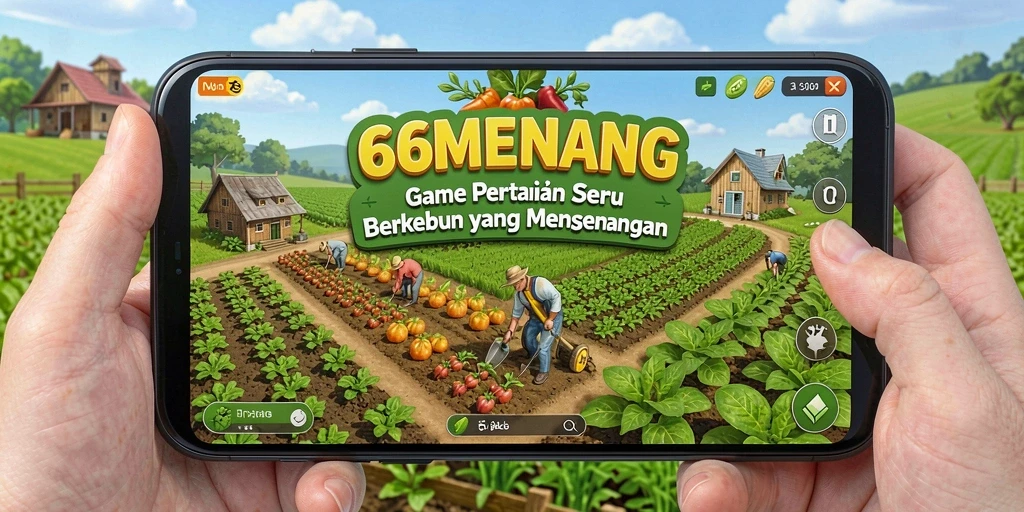 Screenshot gameplay 66MENANG menampilkan ladang pertanian yang indah.