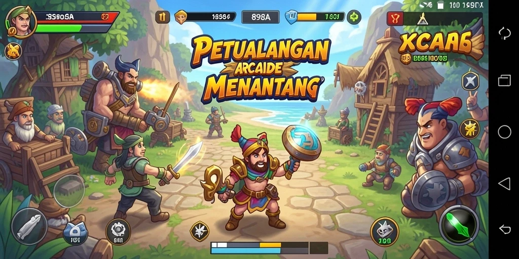 Tampilan gameplay seru dari 898A yang penuh dengan tantangan.