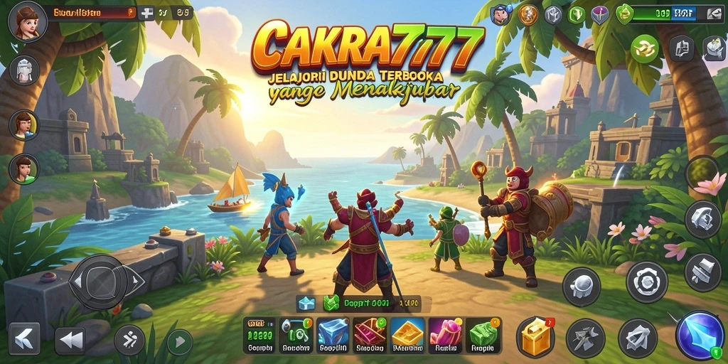 Tangkapan layar gameplay CAKRA777 yang menunjukkan keindahan dunia terbuka.
