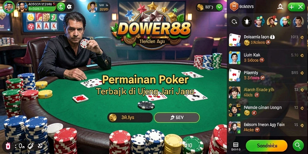 Tampilan gameplay menarik DOWER88 dengan aksi Poker yang mendebarkan.