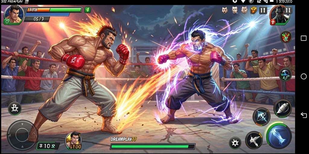 Tampilan menarik dari pertarungan dalam DREAMPLAY77.