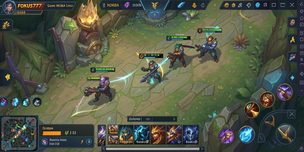 Tampilan gameplay FOKUS777 yang mendebarkan dan strategis.