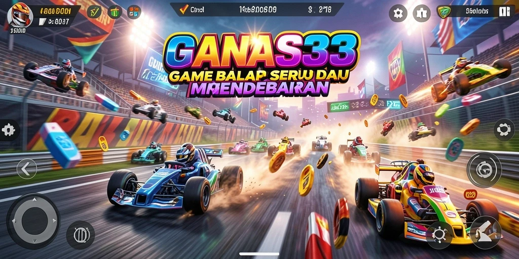 Tampilan gameplay balap yang mendebarkan dari GANAS33.