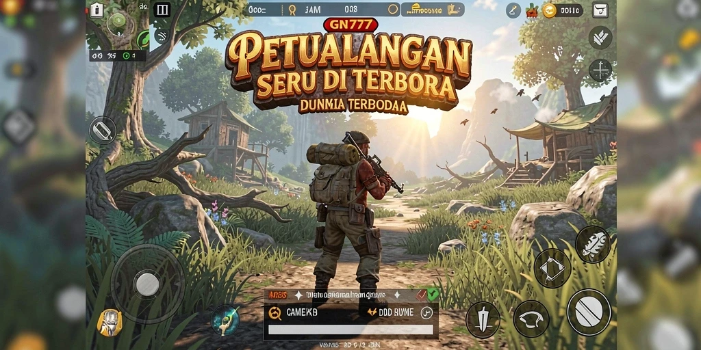 Tampilan gameplay menakjubkan di dunia GN777 yang terbuka.