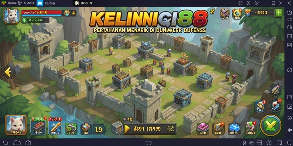 Screenshot KELINCI88 menampilkan aksi seru dalam game Tower Defense.