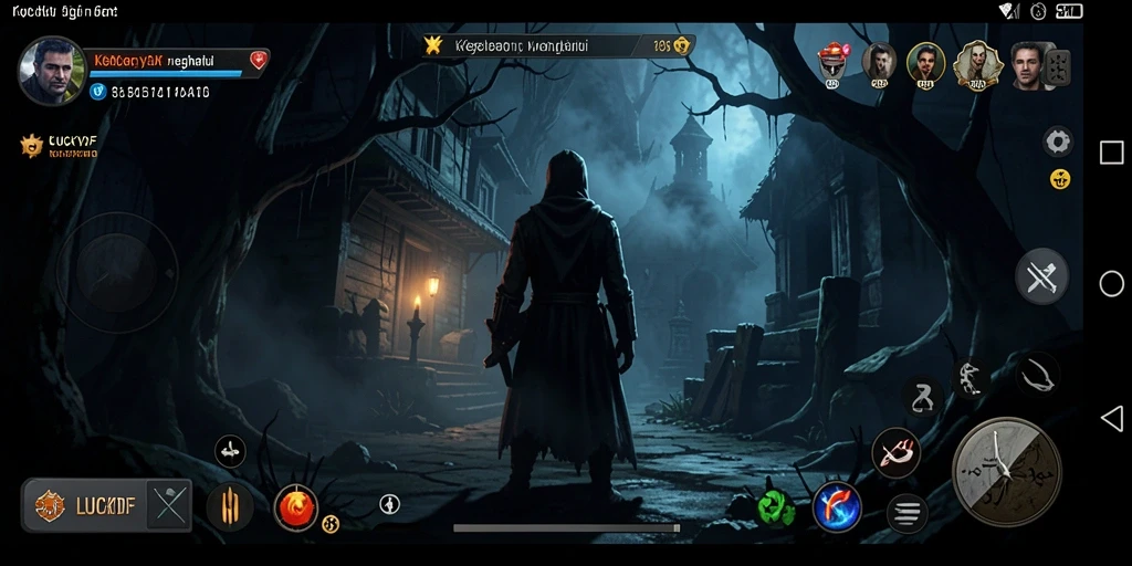 Tampilan gameplay menyeramkan dari LUCKYDF yang penuh ketegangan.