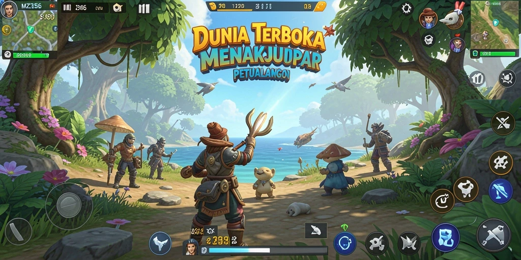 Screenshot gameplay MZ356 yang menampilkan keindahan dunia terbuka.