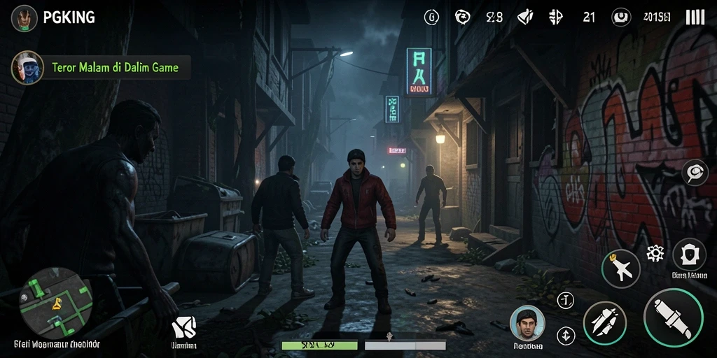 Gameplay menegangkan PGKING dengan suasana Horror yang mencekam.