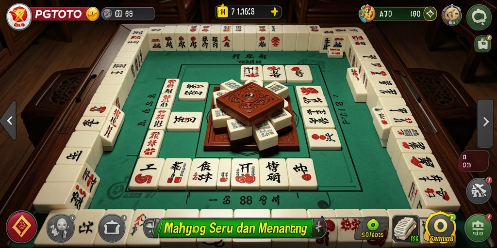 Screenshot utama PGTOTO menampilkan gameplay Mahjong yang menegangkan.