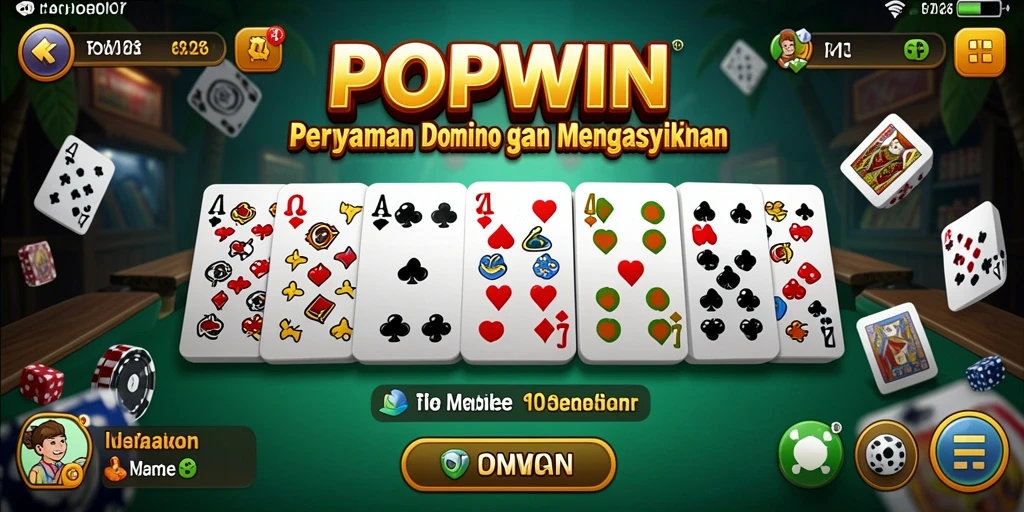 Tangkap layar gameplay seru dari game Domino POPWIN.