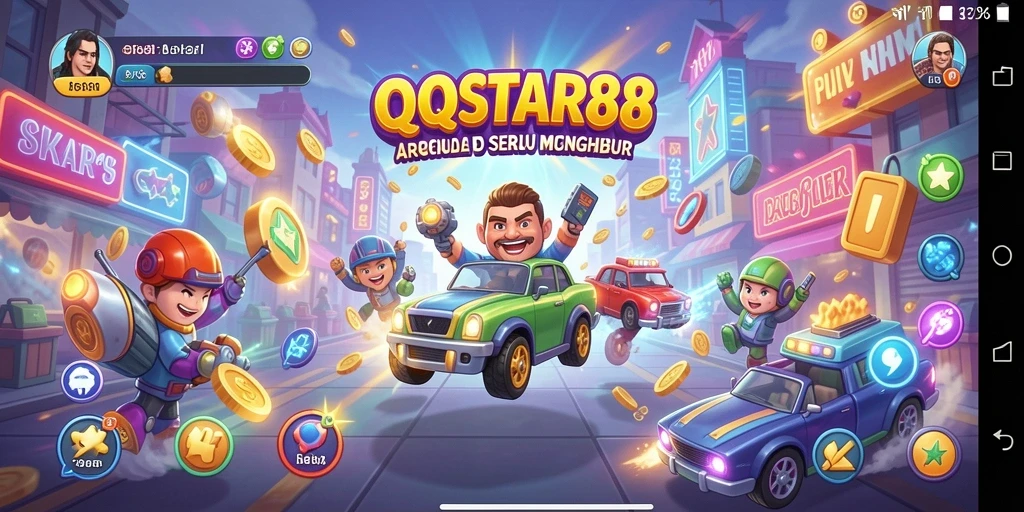 Screenshot gameplay QQSTAR88 menampilkan aksi seru dalam permainan Arcade.
