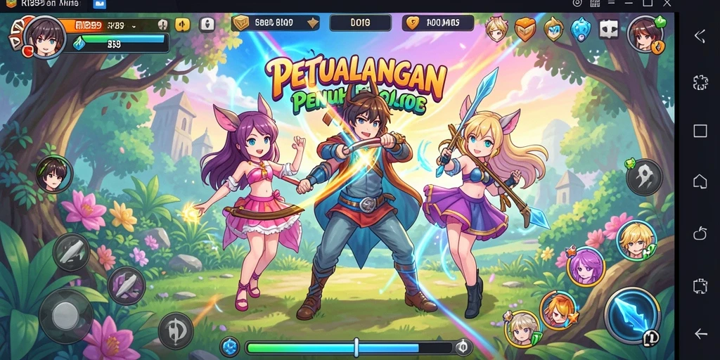 Tampilan gameplay RI889 yang menarik dan penuh warna.